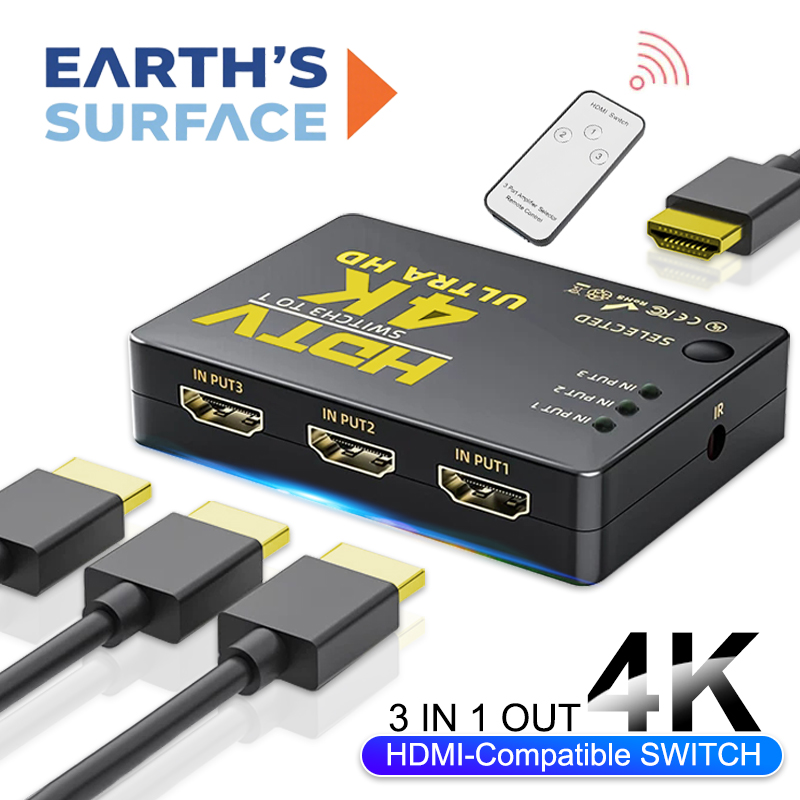 Esports Gaming Hub - 3 Input 1 Output Sakelar Kompatibel