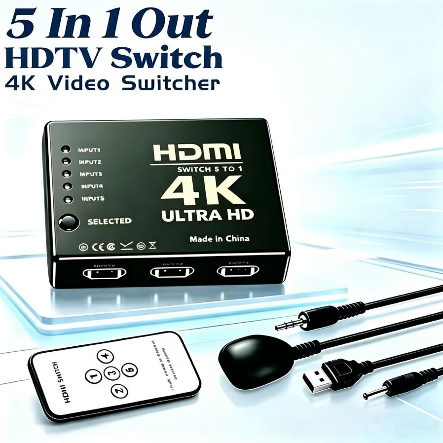 Esports Gaming Hub - Switcher Kompatibel dengan HDMI 4K 5