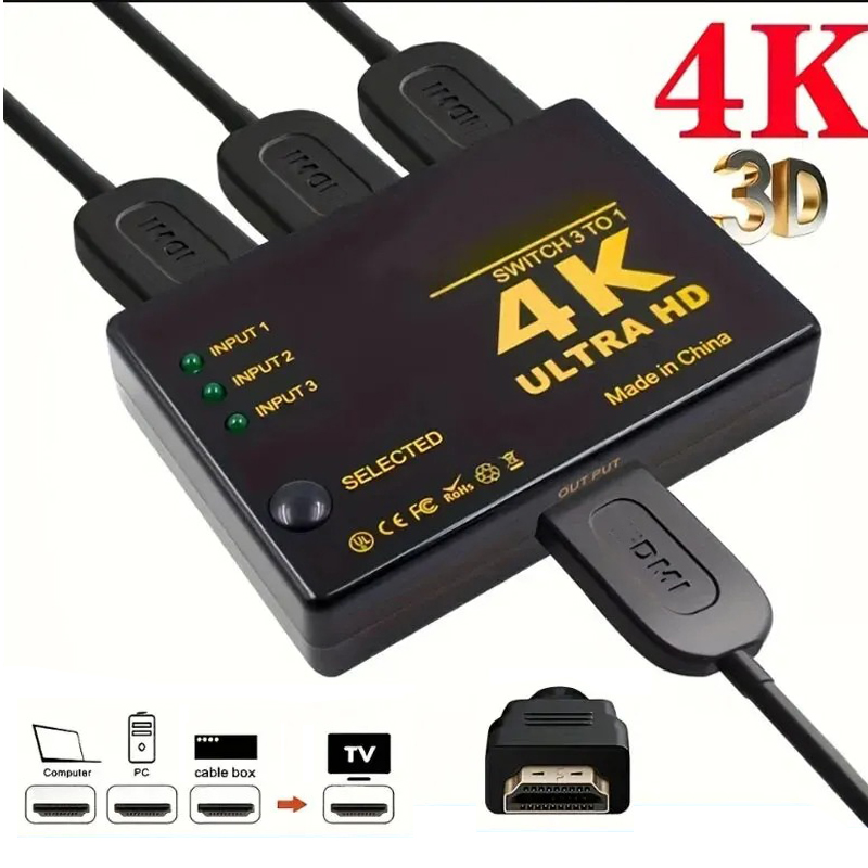 Esports Gaming Hub - Saklar kompatibel HDMI, sakelar 4K pengalih