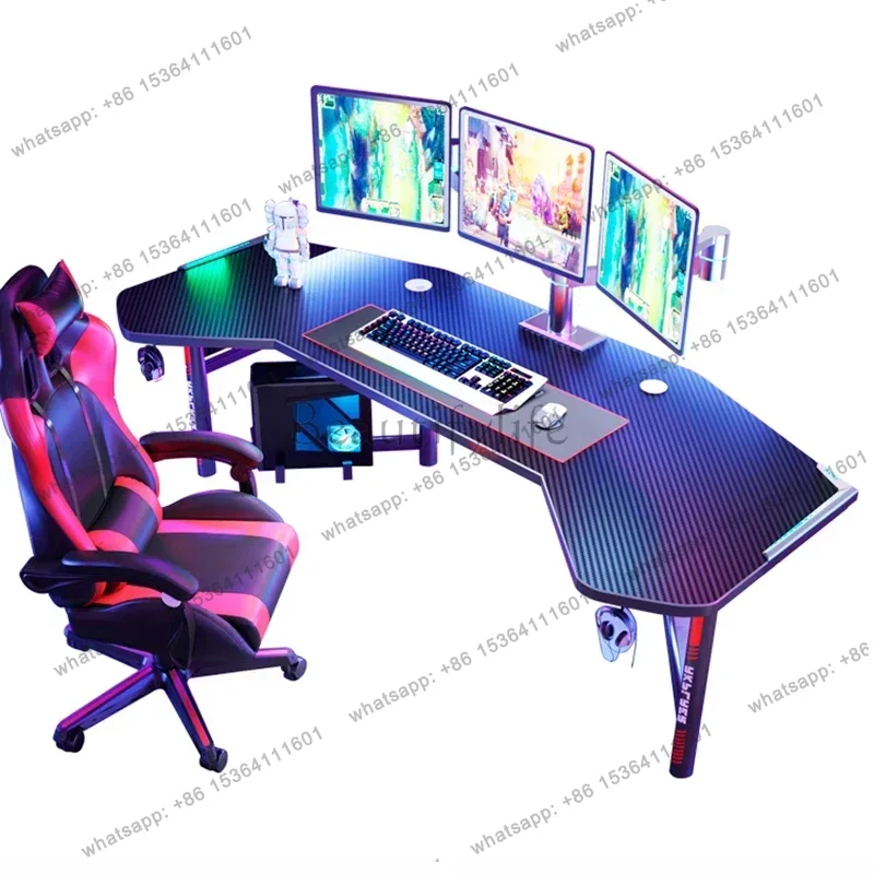 Esports Gaming Furniture - Meja Komputer Putih Perabot Kantor Meja