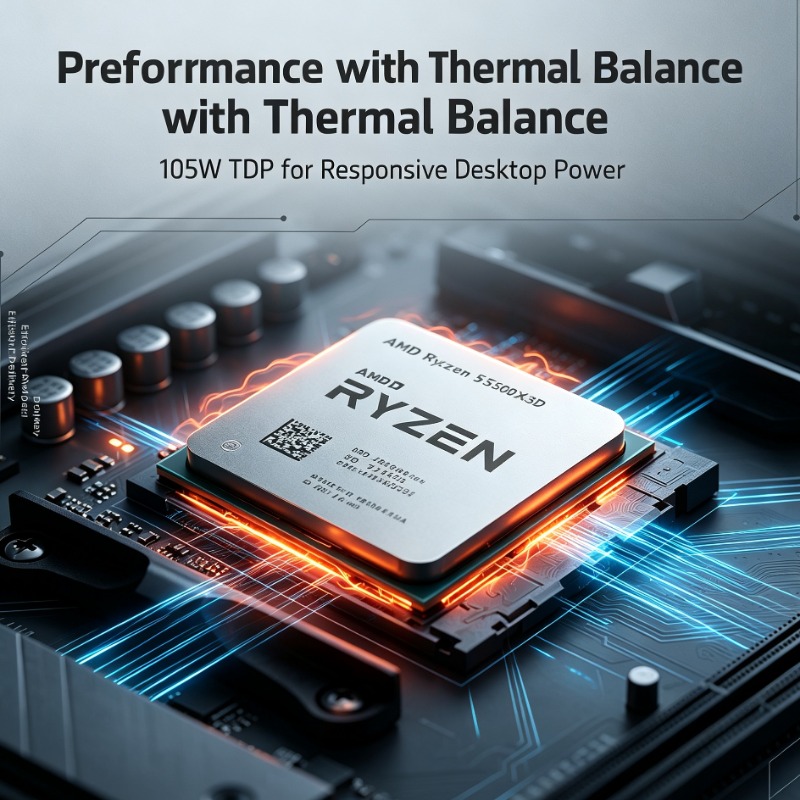 Esports Gaming Platform - Prosesor Gaming Desktop AMD 5500X3D Platform