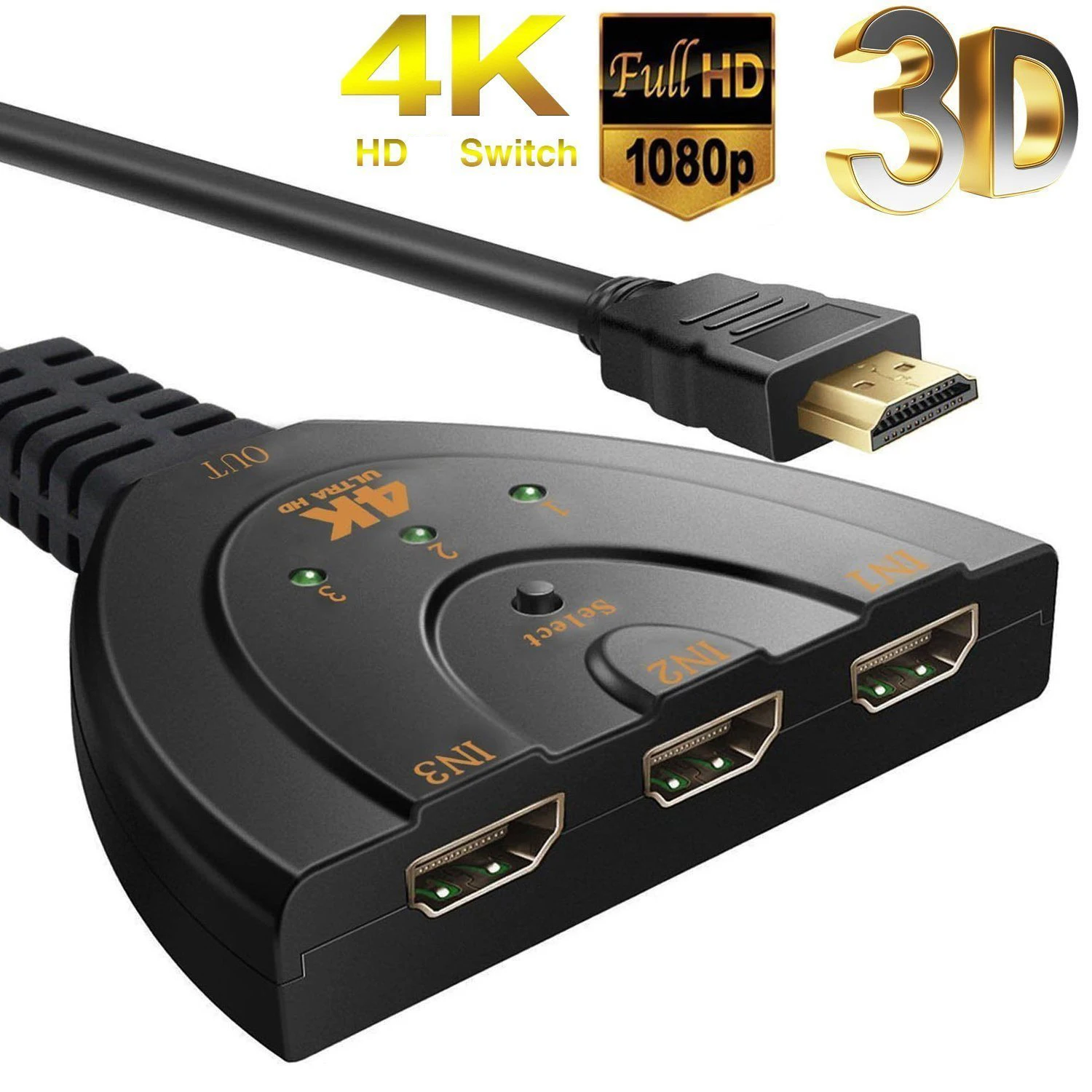 Esports Gaming Hub - Sakelar Kompatibel dengan HDMI 4K*2K 3D