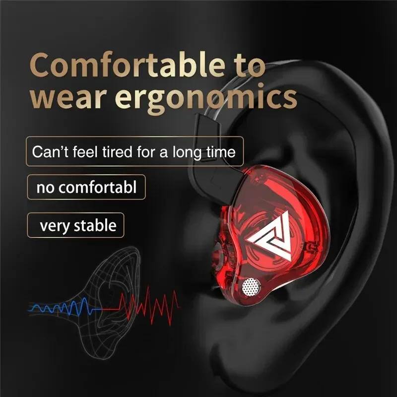 QKZ AK6 Earphone balap berkabe - Esports Gaming Earbuds ulasan dan harga
