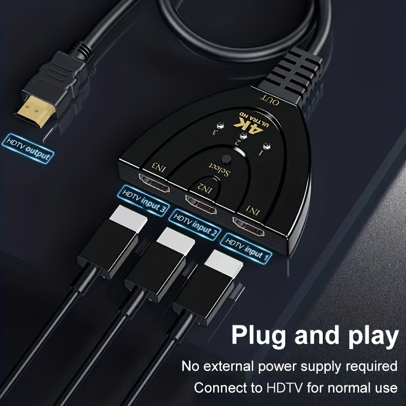 4K X 2K 3 Port HDTV saklar yan - Esports Gaming Hub ulasan dan harga