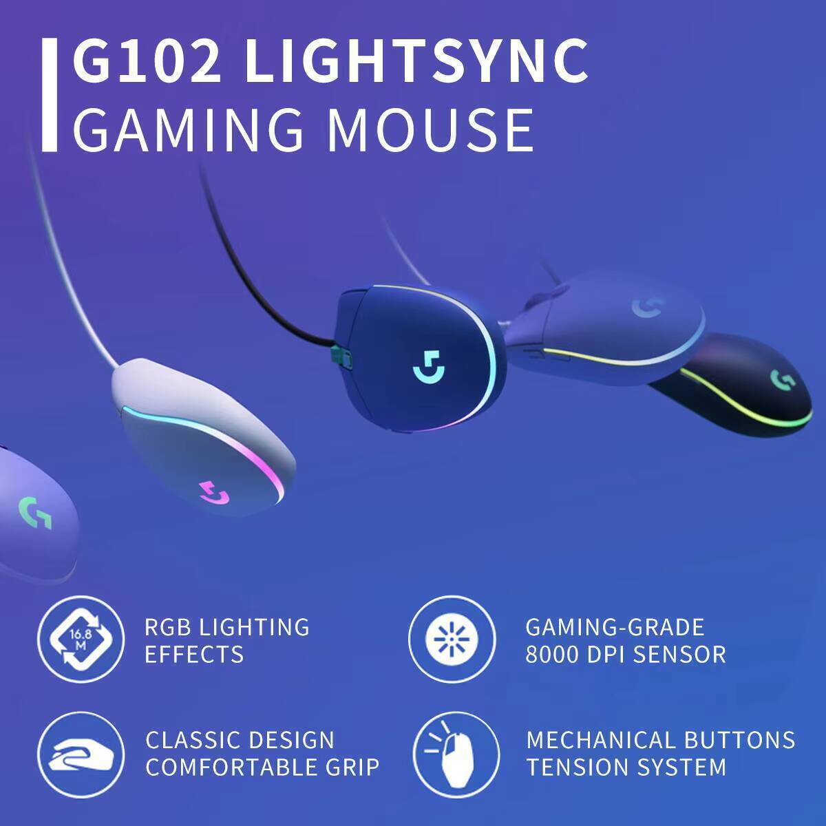 Mouse Gaming Logitech G102 Pro - Esports Gaming Competition ulasan dan harga