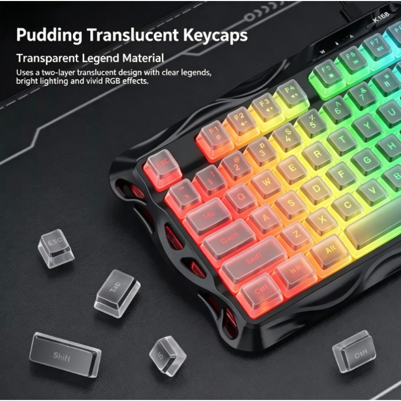 K168 87 Tombol Keyboard Gaming - Esports Gaming Competition ulasan dan harga