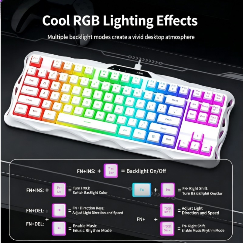 K168 87 Tombol Keyboard Gaming - Esports Gaming Competition ulasan dan harga
