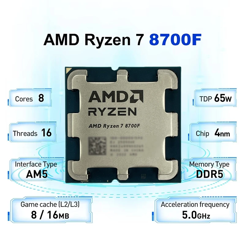 AMD Ryzen 7 8700F 4nm AM5 CPU  - Amd Cpu Ryzen 7 ulasan dan harga