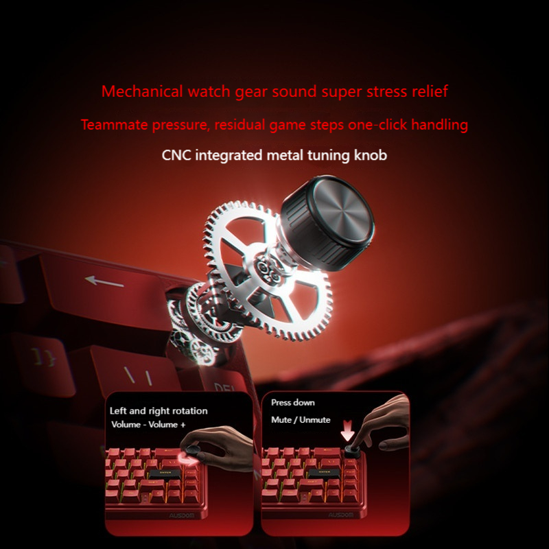 AUSDOM Zeus68 Keyboard Mekanis - Esports Gaming Competition ulasan dan harga